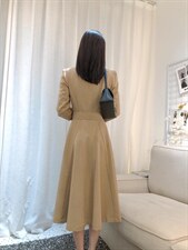 DINOBlENS/秋款上新 定制星空面料风衣裙，女装风衣，迪诺比亚