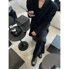 现货~戗驳领西装外套垫肩休闲宽松挺阔黑色男女西服夹克X892-P105，男装夹克，星座1004-3