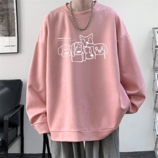 麂皮绒卫衣男大码重磅长袖t恤男JW81404-P35，男装卫衣，电商A040