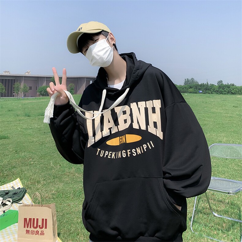 卫衣男春秋ins潮牌高街痞帅印花外套韩版潮宽松百搭连帽WY802-P36,女装短外套,星座1008-2