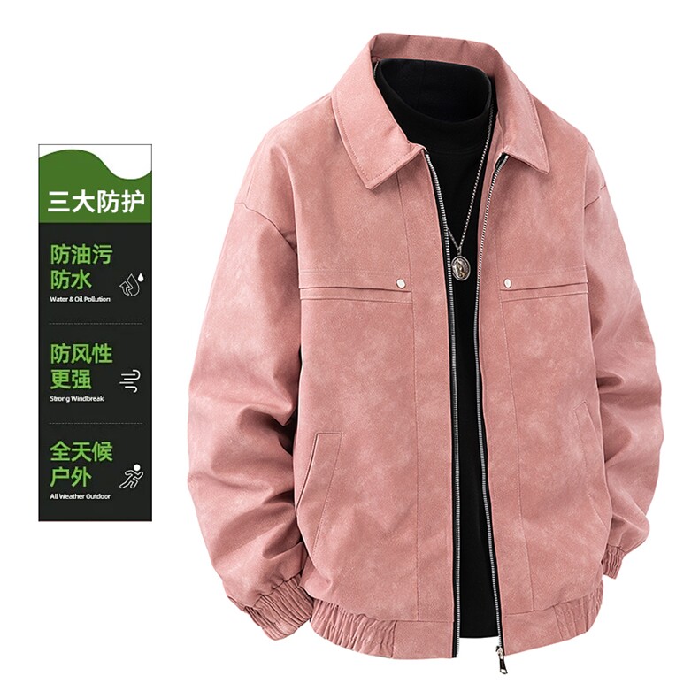 秋季新款皮衣外套男宽松休闲百搭高级感上衣F2472-特价55,男装夹克,电商A007