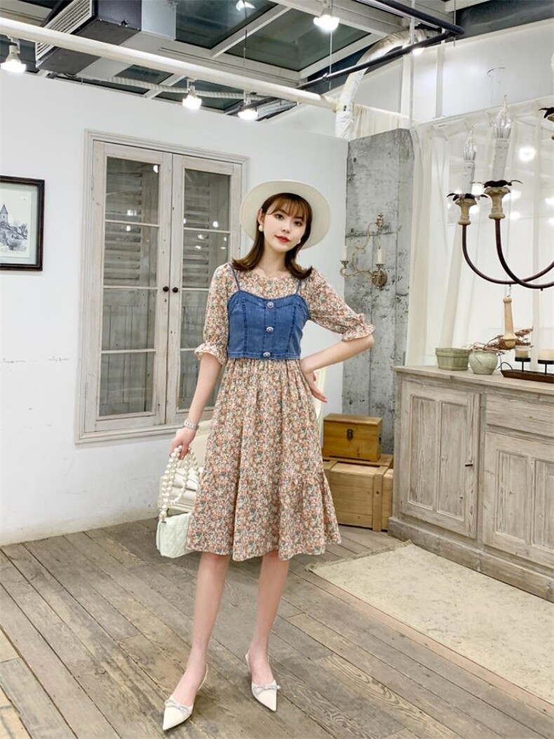 两件套马甲背心连衣裙，女装马夹，雨恋依香