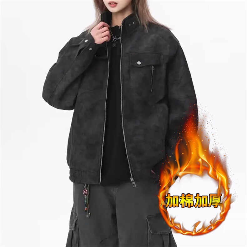 网图得物抖音品质加棉加厚扎染皮衣外套JK306加棉加厚,男装皮衣,星座1904A