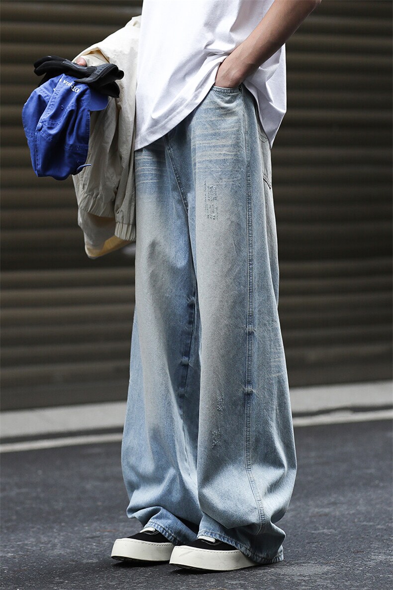 903-NB52-特P68【S-XXL】冰蓝牛仔裤！1,男装牛仔裤,星座903