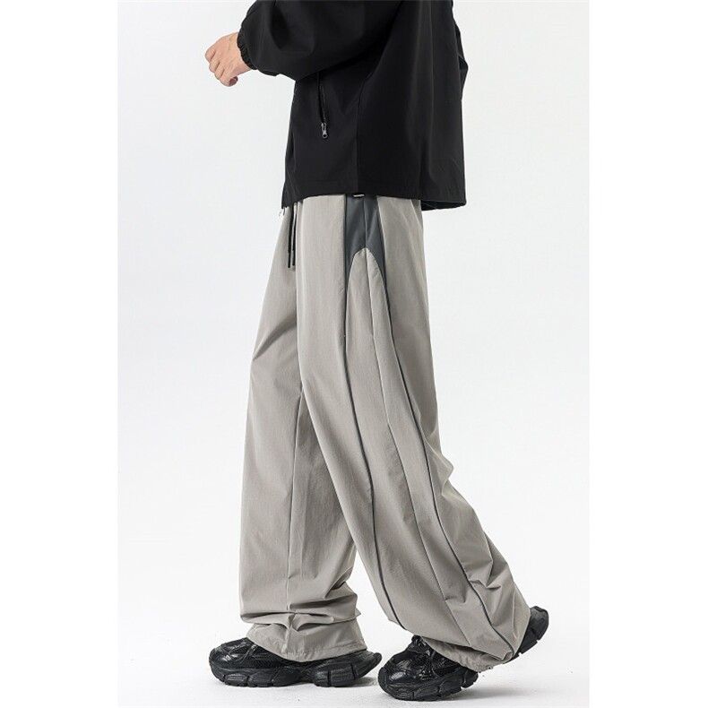 8XL-M秋季美式潮牌裤子男士宽松撞色冲锋裤速干休闲长裤K9156P68,男装休闲裤,电商D206-1