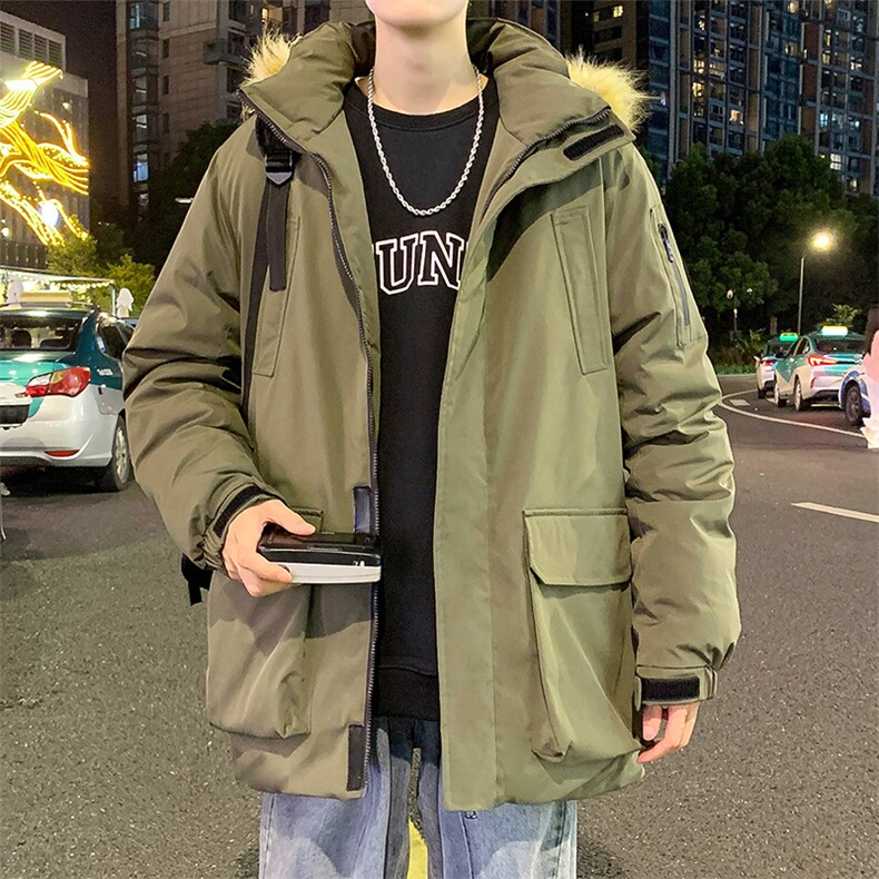 潮流宽松连帽棉衣百搭休闲棉服A161-7709,男装棉衣,电商A161