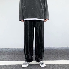 暗黑扎染做旧百搭宽松阔腿牛仔裤男潮牌嘻哈ins复古长裤k302-p40，男装牛仔裤，星座1008