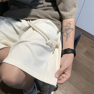 夏冰丝短裤男设计感美式篮球宽松抽绳休闲五分裤XZ514-2-1528-P38图片
