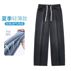 莱赛尔天丝牛仔裤男款夏季薄款潮牌直筒宽松男士冰丝TS12-特P49，男装牛仔裤，星座1006