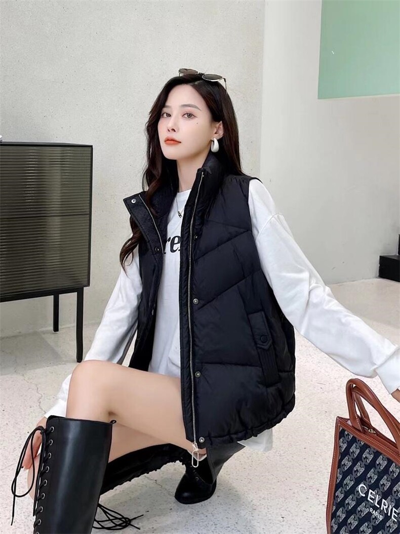 冬款羽绒休闲补单款马甲，女装马甲，名门秀