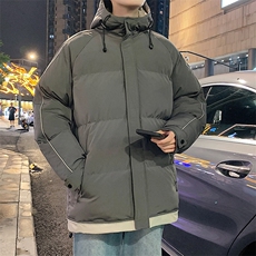 港风夜景潮牌新款连帽棉服潮流保暖棉衣M081-P90，男装棉衣，星座717