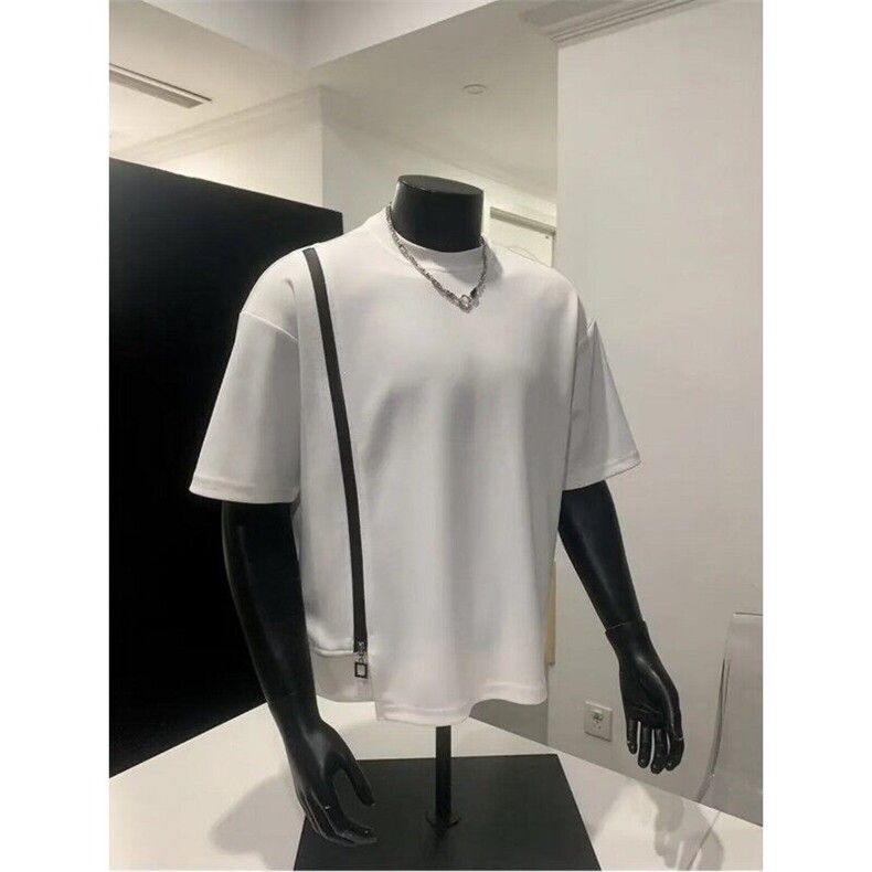W10049-P33网图现货青少年短袖t恤夏季宽松明线设计感半袖上衣,男装T恤,星座1608-2