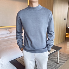 男生针织衫半高领毛衣打底衫MY631-P35，男装T恤，星座1012-1