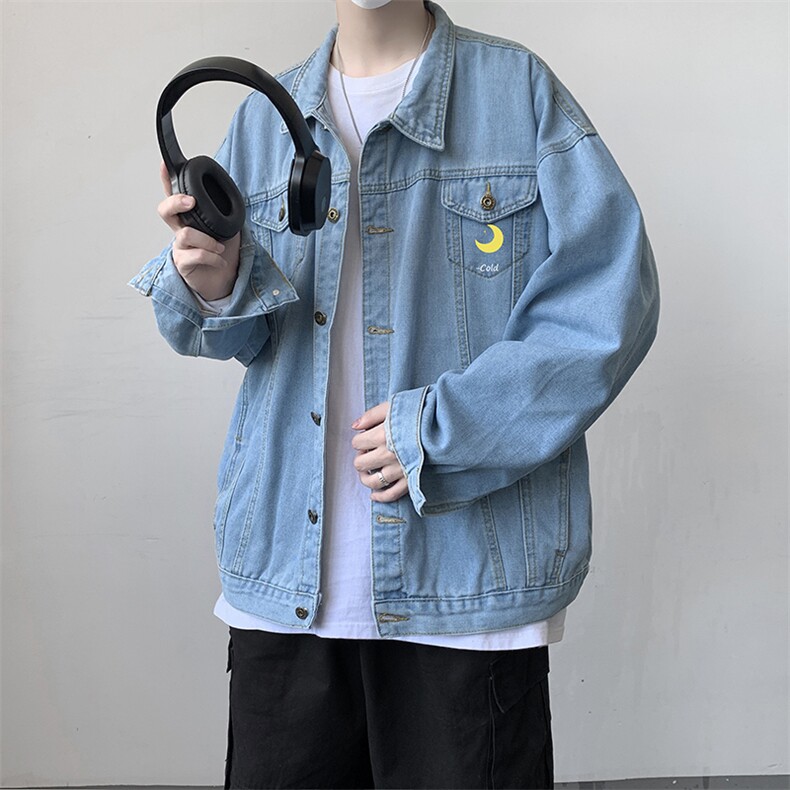 牛仔夹克男大码牛仔外套男茄克NJ77047-P60,男装夹克,电商A040