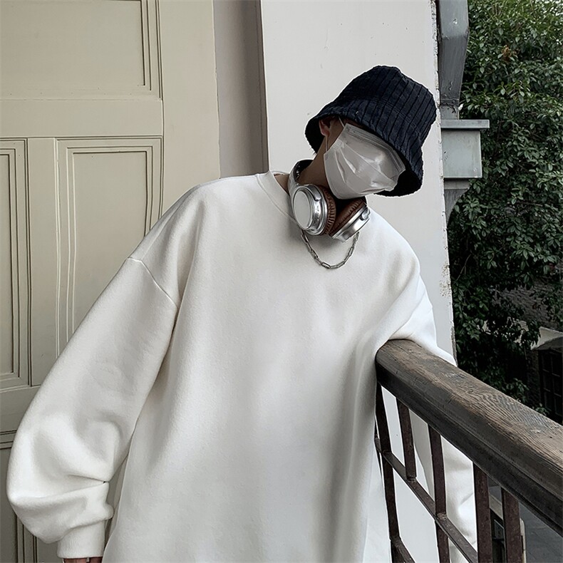 圆领卫衣男大码加厚加绒长袖t恤男S6099-P28加绒款-P33,男装卫衣,电商A040