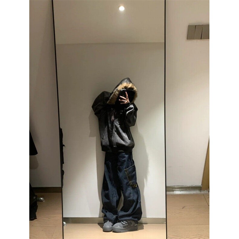 【有货】LBK611ZZ-特58美式复古豹纹拼接大口袋工装弯刀牛仔裤,男装牛仔裤,星座1007（原301D）