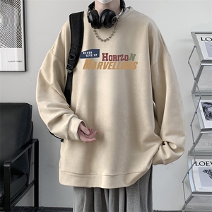 麂皮绒卫衣男大码重磅长袖t恤男 JW81384-P35图片