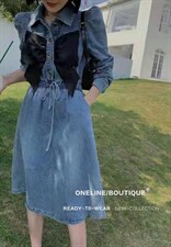 【现货】夏季牛仔连衣裙，女装连衣裙，衣邸