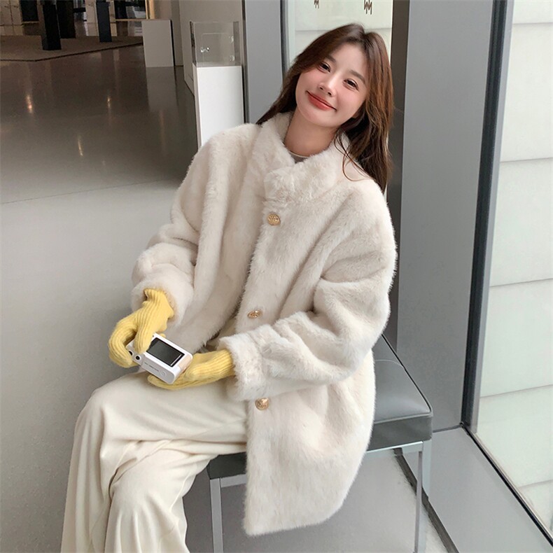 现货主推！！仿水貂皮毛一体外套2C205-8809-P185-K268,女装皮草,2C205