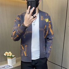 M907-P68社会小伙针织衫外套男秋季新款潮流潮牌痞帅男装休闲，男装针织衫/毛衣，电商D310B-1