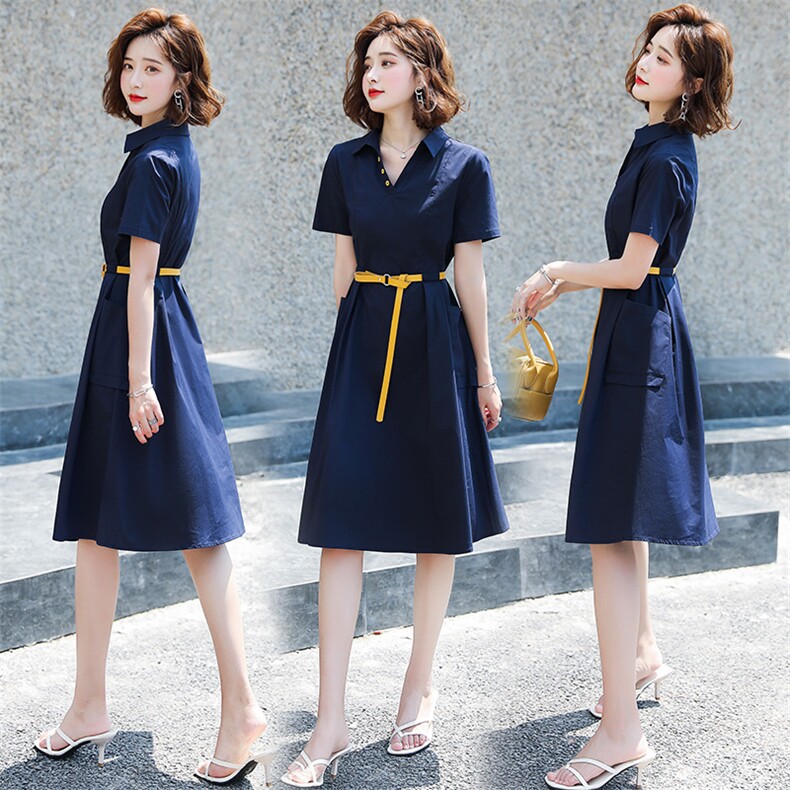 2021夏季新款韩版高腰减龄显瘦时尚连衣裙，女装连衣裙，辉之琳