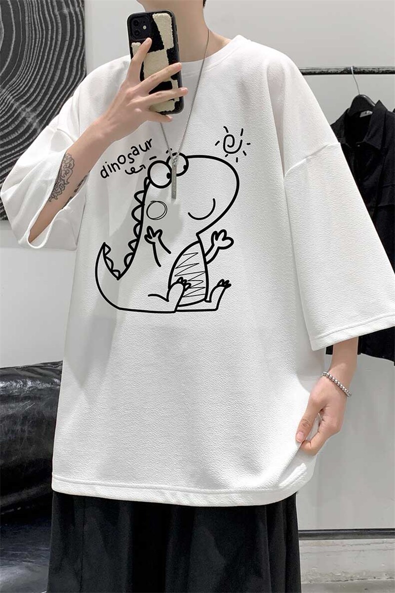 Q11172-P30春夏季七分袖t恤男大码五分袖男短袖中袖大皂风,男装T恤,电商A040