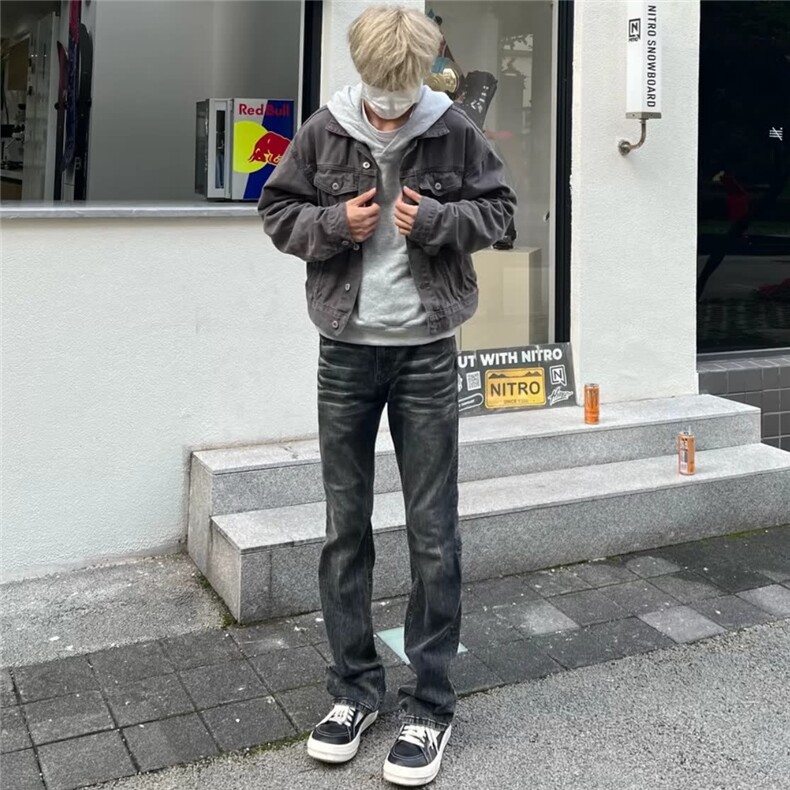 档口大货D1137-特批43抖音天猫高质量微喇修身显瘦直筒,男装休闲裤,星座603-2