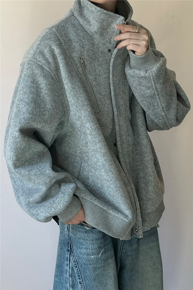 现货羊毛呢外套%羊毛秋冬立领夹克A351-AJ2602-P125,男装夹克,电商A351