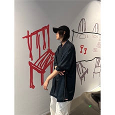 C316T8336P58夏装新款短袖T恤运动秋衣速干时尚V领绣花tee潮，男装T恤，电商C316