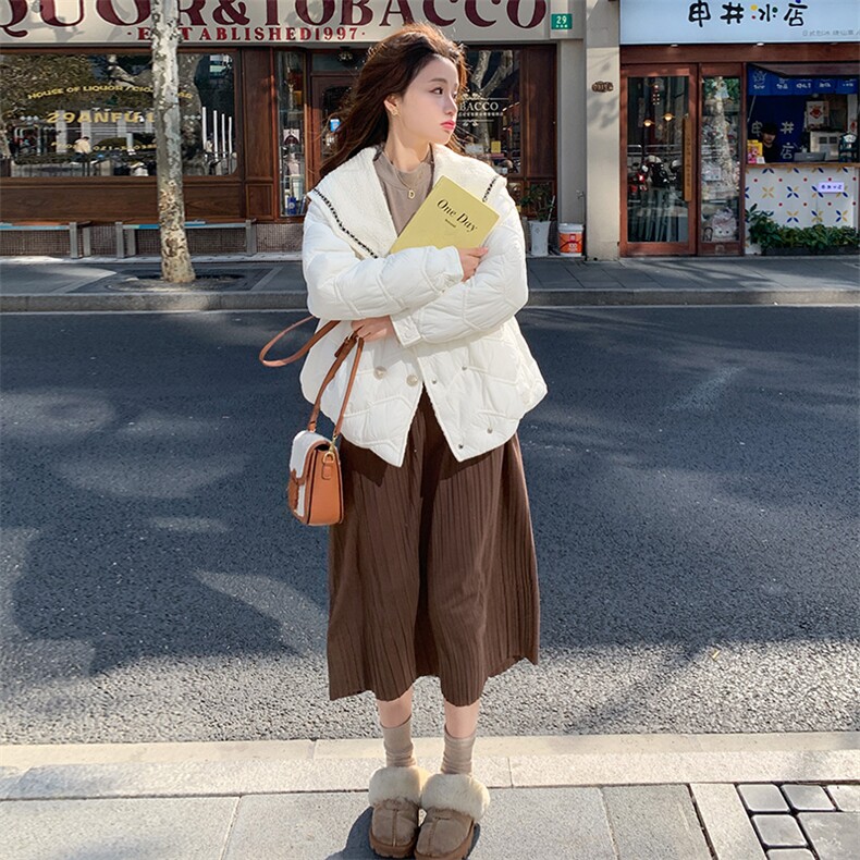 小香风拼色羽绒服3518P255K358,女装羽绒服,2C081