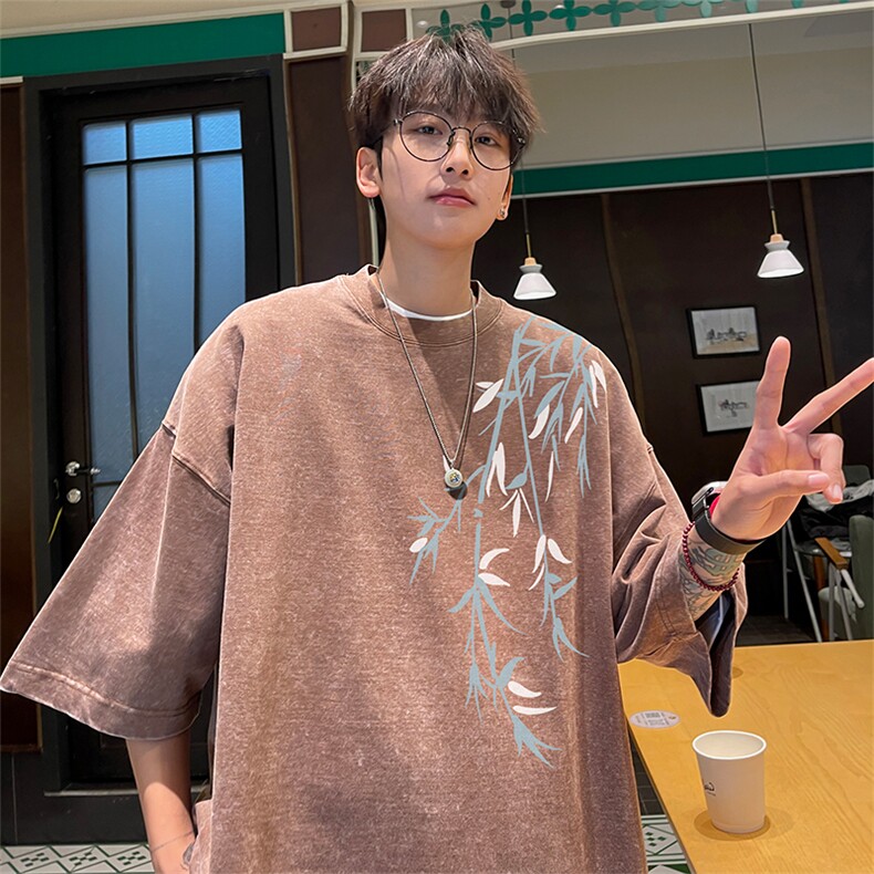 得物直播品质240重磅水洗xz605-dsx262-特批30控49,男装T恤,星座605(原A050)