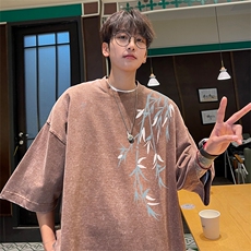 得物直播品质240重磅水洗xz605-dsx262-特批30控49，男装T恤，星座605(原A050)