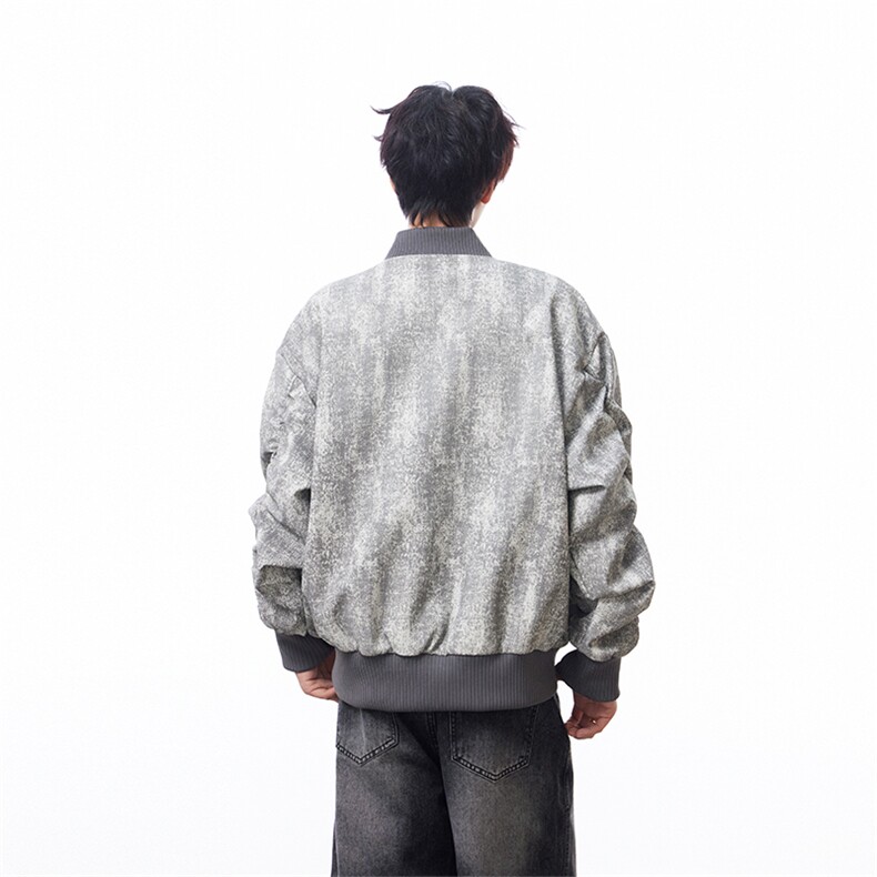 春秋季美式高街舒适亲肤设计感个性小众潮流宽松夹克外套6610-P70,男装夹克,电商B306