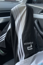 GENIOLAMODE冰丝速干美式运动条纹宽松阔腿裤子男士夏季薄款休闲，男装休闲裤，电商A001-1