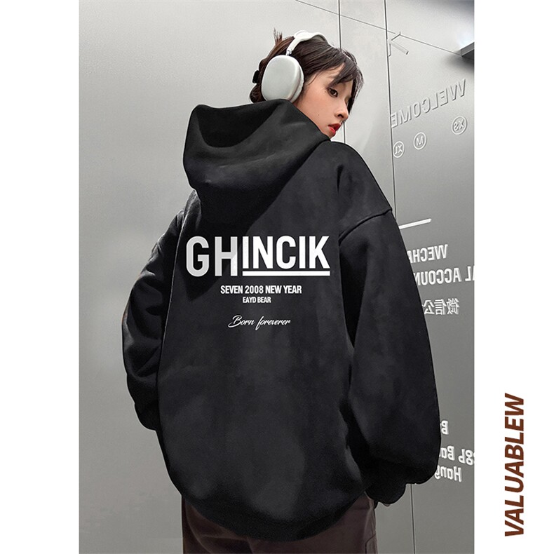 ！麂皮绒连帽卫衣直播品质重磅400克GH印花JL7123-P45控78,男装卫衣,星座508（原C305）