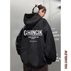 ！麂皮绒连帽卫衣直播品质重磅400克GH印花JL7123-P45控78，男装卫衣，星座508（原C305）