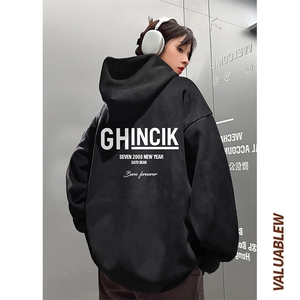 ！麂皮绒连帽卫衣 直播品质重磅400克GH印花JL7123-P45控78图片