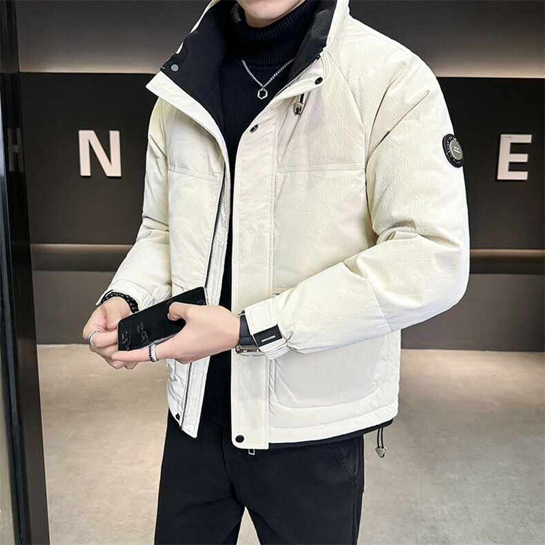 2025新款皮羽绒服男冬季新款立领高端面料外套B240-YR8815-P215,男装羽绒服,电商B240
