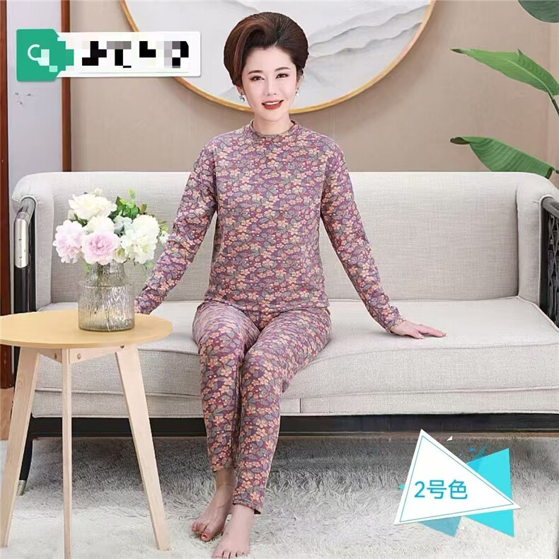 2025年秋季两件套保暖花套装时尚百搭通勤休闲保暖，女装套装/套裙，雪迪羊绒