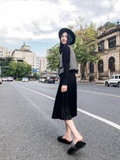 两件套连衣裙，女装连衣裙，倾爽