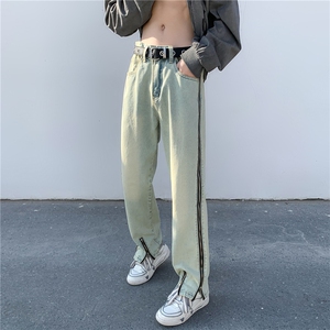 美式高街vibe复古水洗做旧牛仔裤男直筒裤子A061-W9989-P60控78图片