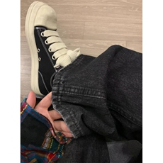 【网图】黑色膝盖破洞牛仔裤男女夏季薄款cleanfit裤子NZ03WW特48，男装牛仔裤，星座1007（原301D）
