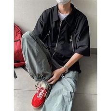 春夏季新款衬衫潮流慵懒男方领冰丝衬衫C2030P38，男装衬衫，星座1116-2