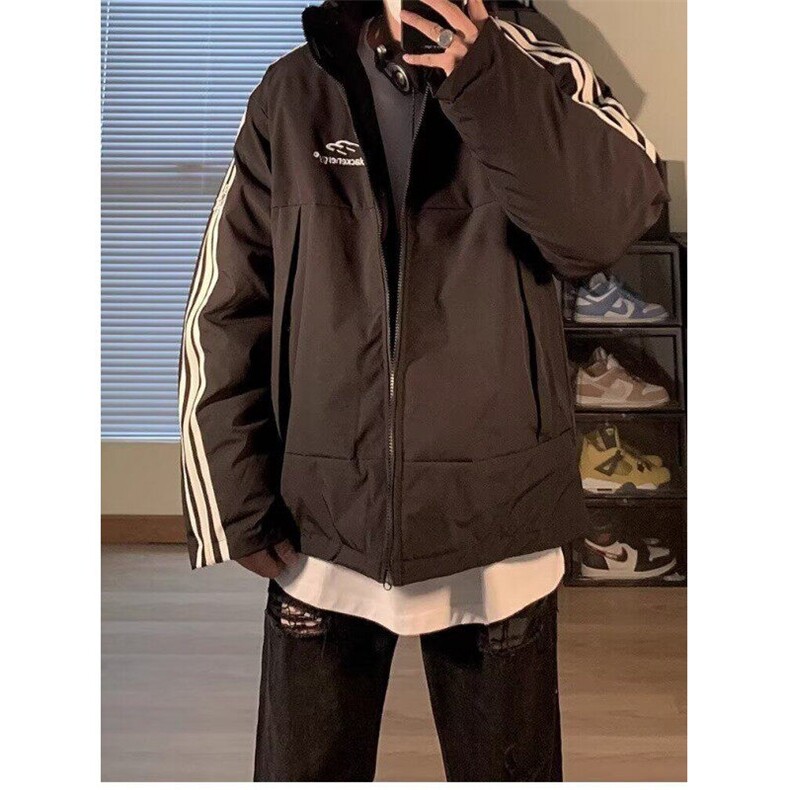 美式复古运动立领棉袄男女款冬季棉服防寒服潮牌情侣外套棉衣,男装棉衣,星座506A