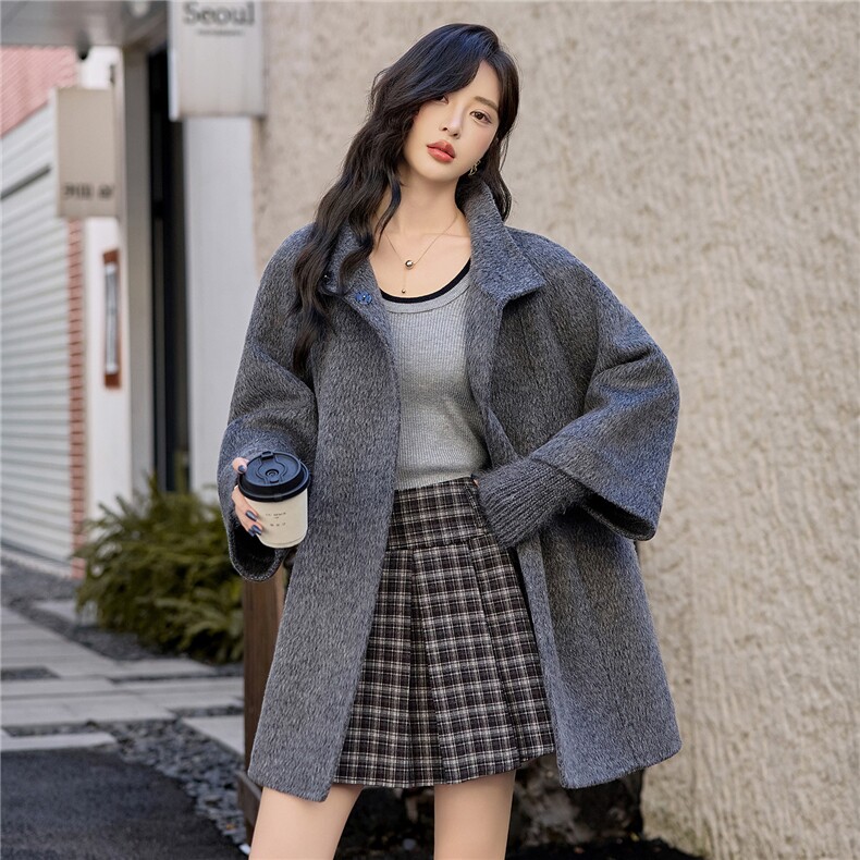 2025秋冬新款气质百搭羊毛外套双面呢大衣2025年冬季有腰带,女装毛呢外套,韩宇舍