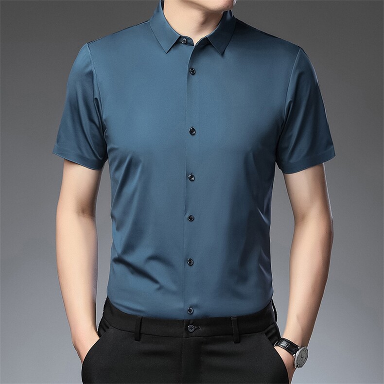 AC2256钱塘2020-3夏季男士高端短袖休闲衬衫精品P63,男装衬衫,钱塘207-3