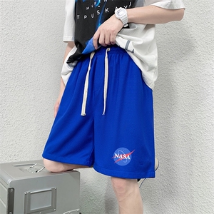 HD74252-P22 华夫格短裤男大码宽松五分裤男直筒中裤图片