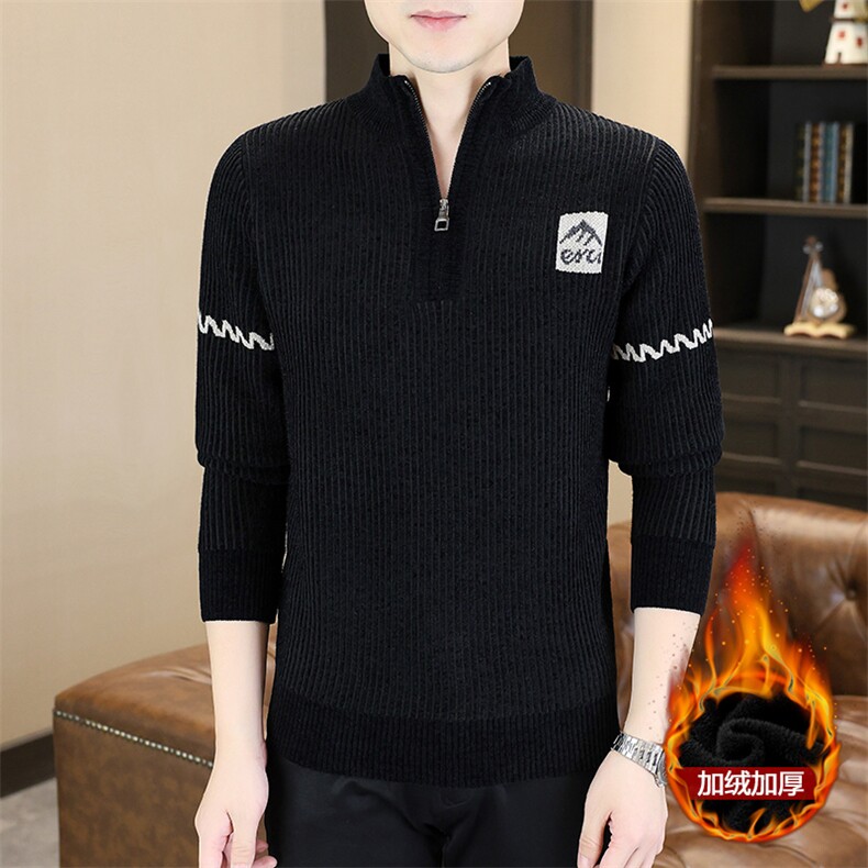 1018-1-M648-P50男士秋冬季新款休闲一体绒针织毛衣时尚帅气,男装针织衫/毛衣,星座1018-1​