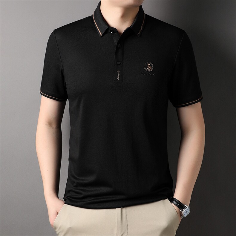 2024夏季polo衫翻领短袖t恤男装商务有领半袖T恤SFT3159-P50,男装Polo衫,星座1105-3