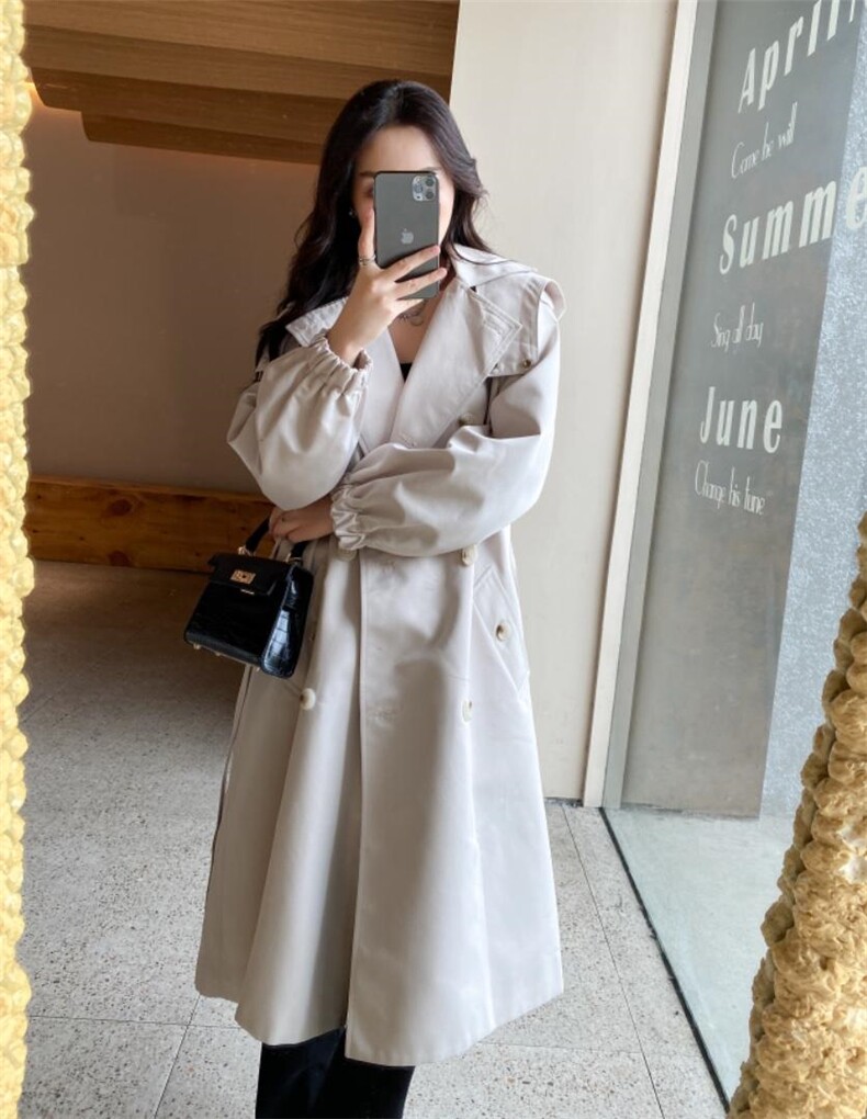香丽迪秋装新款长款风衣,女装风衣,香丽迪1